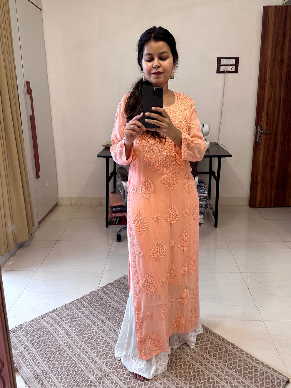 Viscose Kurti 3d Work