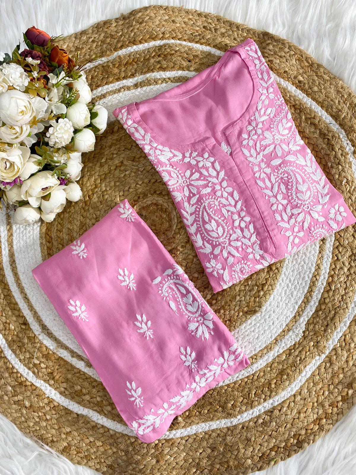 Reyon Set Colour Top Plazo