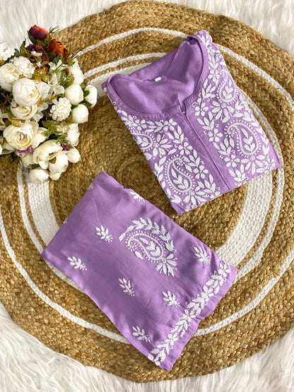 Reyon Set Colour Top Plazo