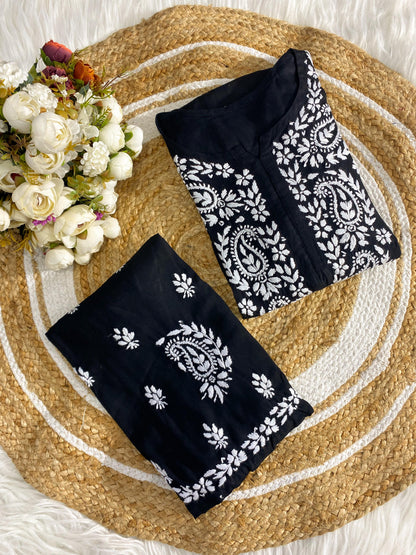 Reyon Set Colour Top Plazo