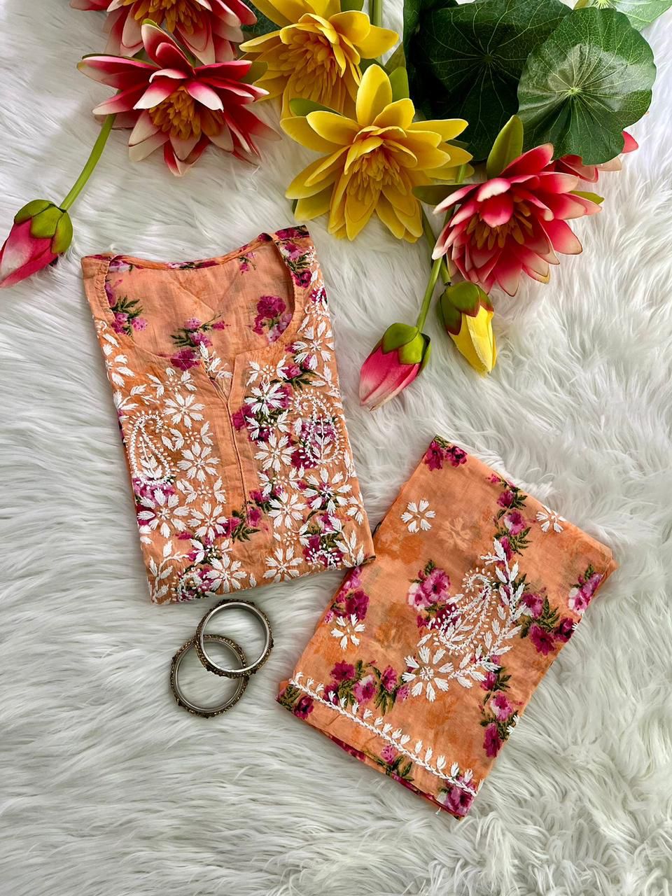 Mul Mul Cotton Kurti lazo
