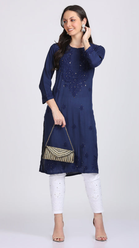 Reyon Mukesh Work Kurti + Palazzo