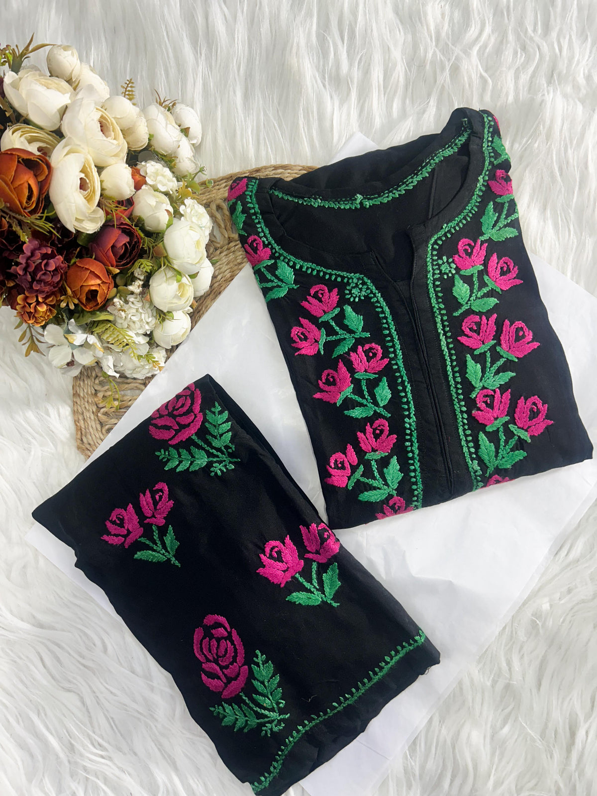 Reyon Set Flower Design