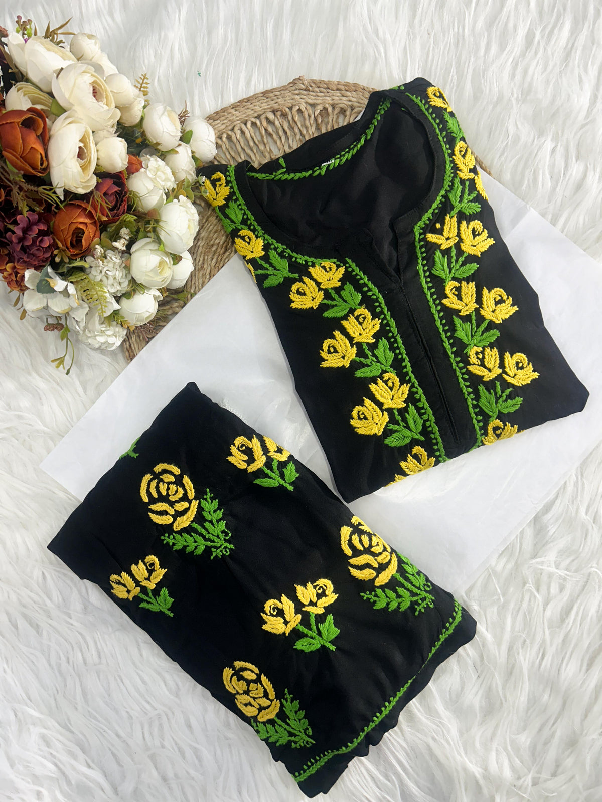 Reyon Set Flower Design