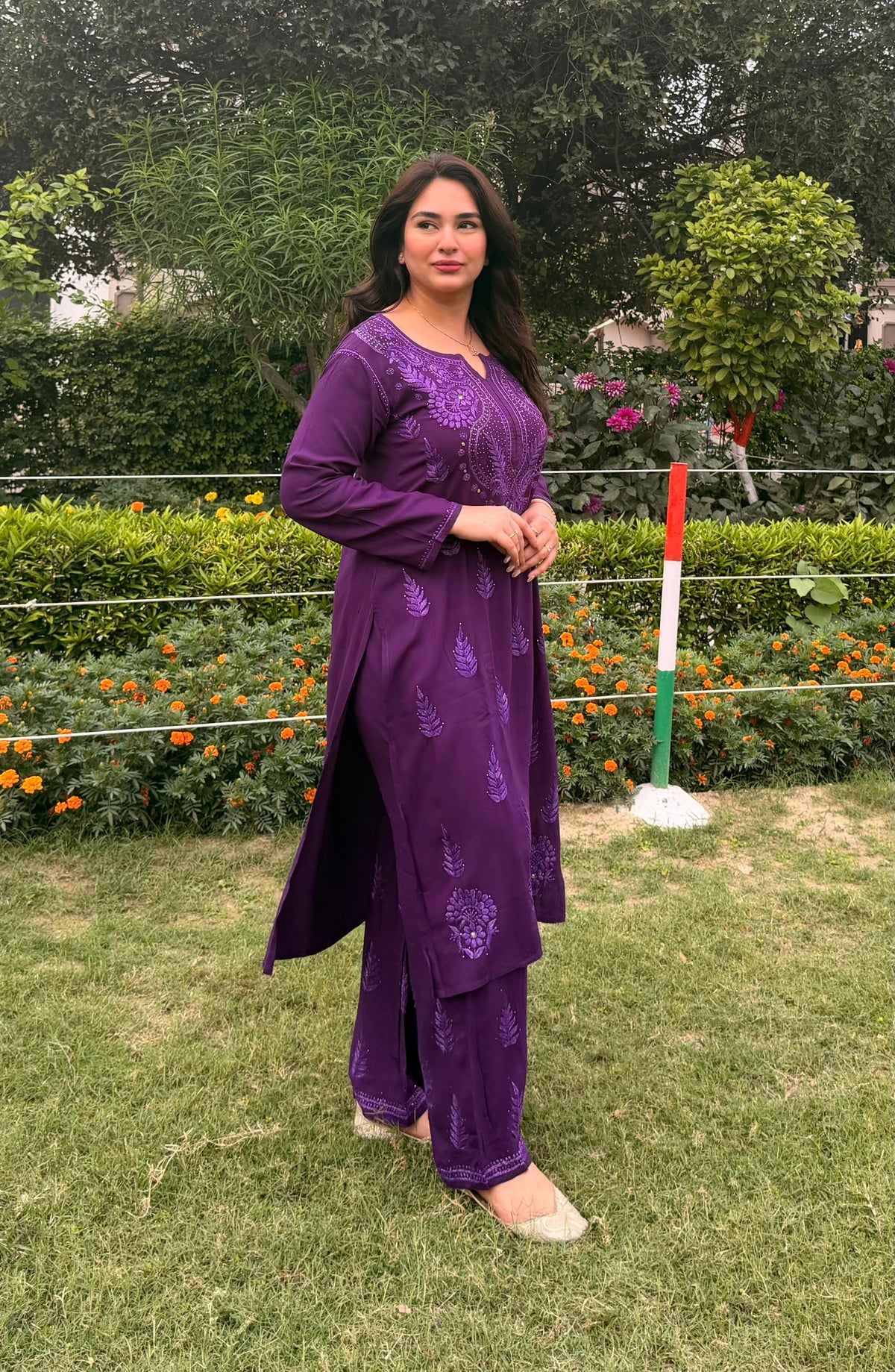 Premium Chikankari Muqash Rayon Cord Set
