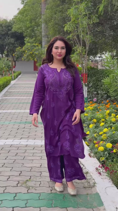 Reyon Mukesh Work Set Kurti plazo